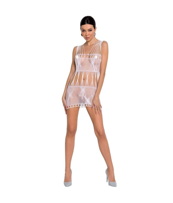 PASSION - WOMAN BS090 WEISSER BODYSTOCKING, EINE GRÖSSE