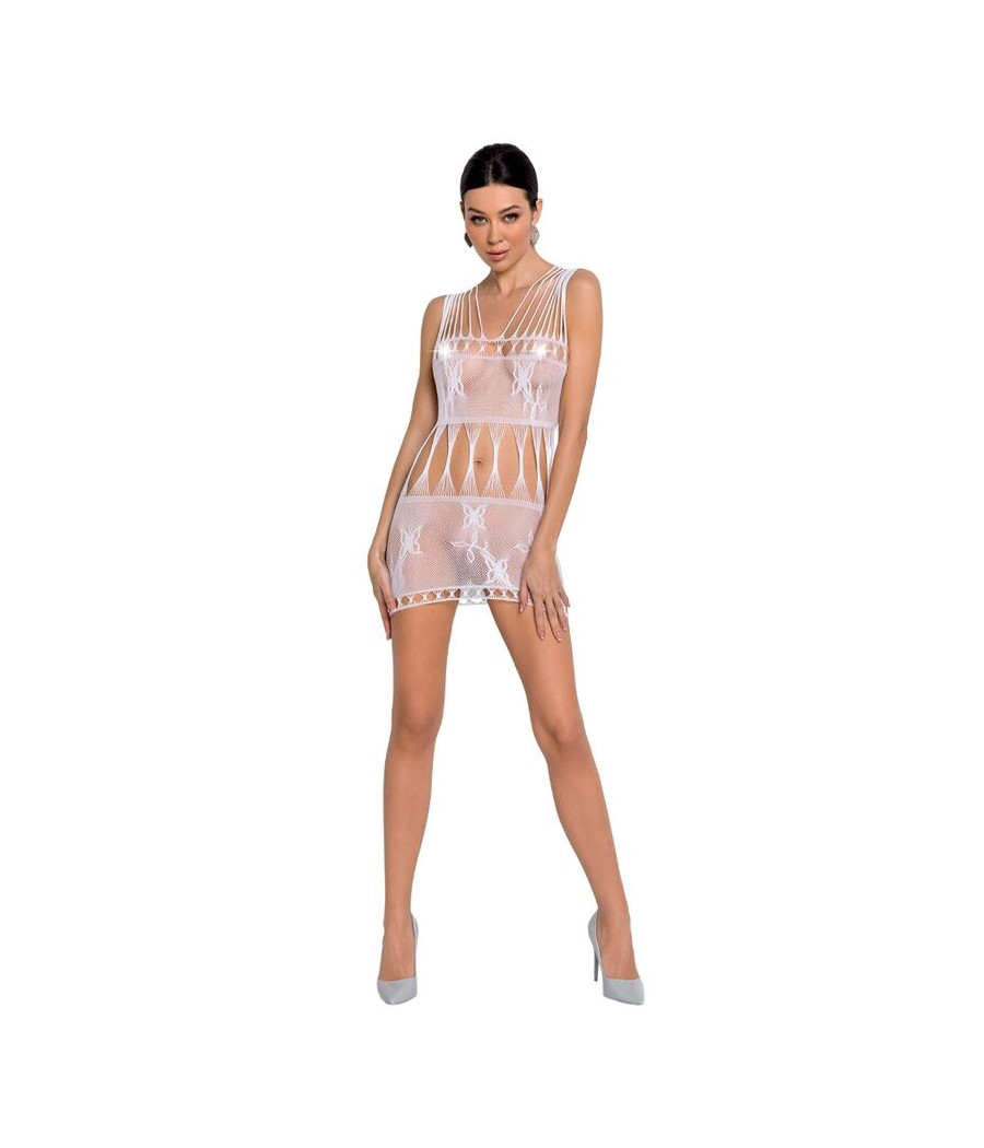 PASSION - FEMME BS090 BODYSTOCKING BLANC TAILLE UNIQUE