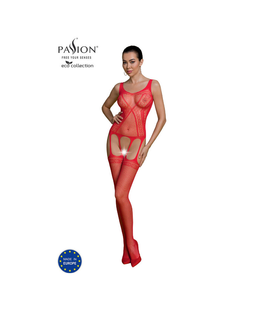 PASSION - ECO COLLECTION BODYSTOCKING ECO BS007 ROJO