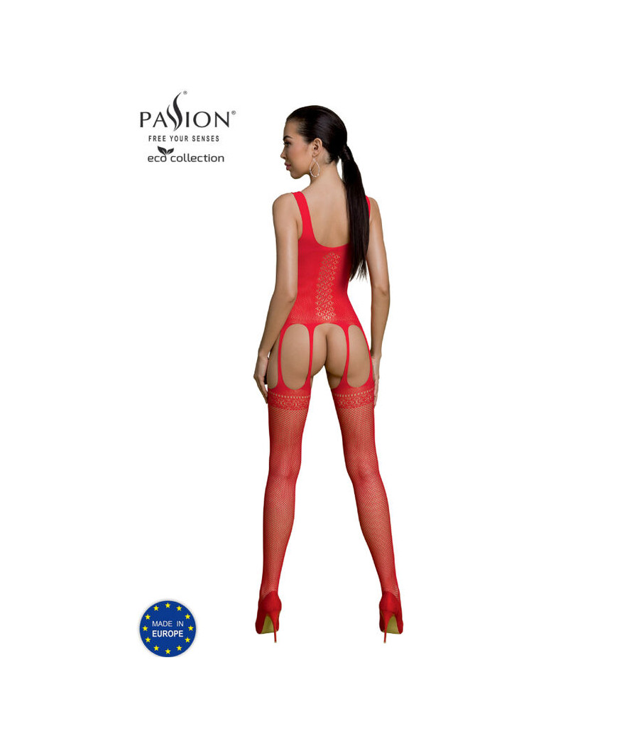 PASSION - ECO COLLECTION BODYSTOCKING ECO BS007 ROJO