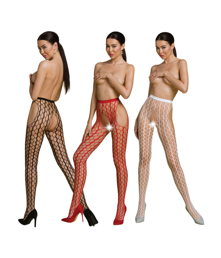 PASSION - COLLEZIONE ECO BODYSTOCKING ECO S007 ROSSO