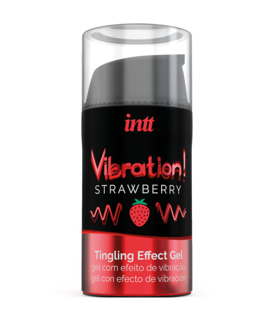 INTT - KRAFTVOLLES INTIMSTIMULIERENDES FLÜSSIGES VIBRATIONSGEL ERDBEERE 15 ML