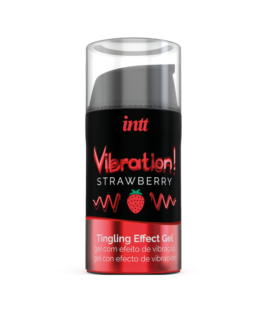 INTT - PODEROSO ESTIMULANTE ÍNTIMO GEL VIBRATÓRIO LÍQUIDO MORANGO 15 ML