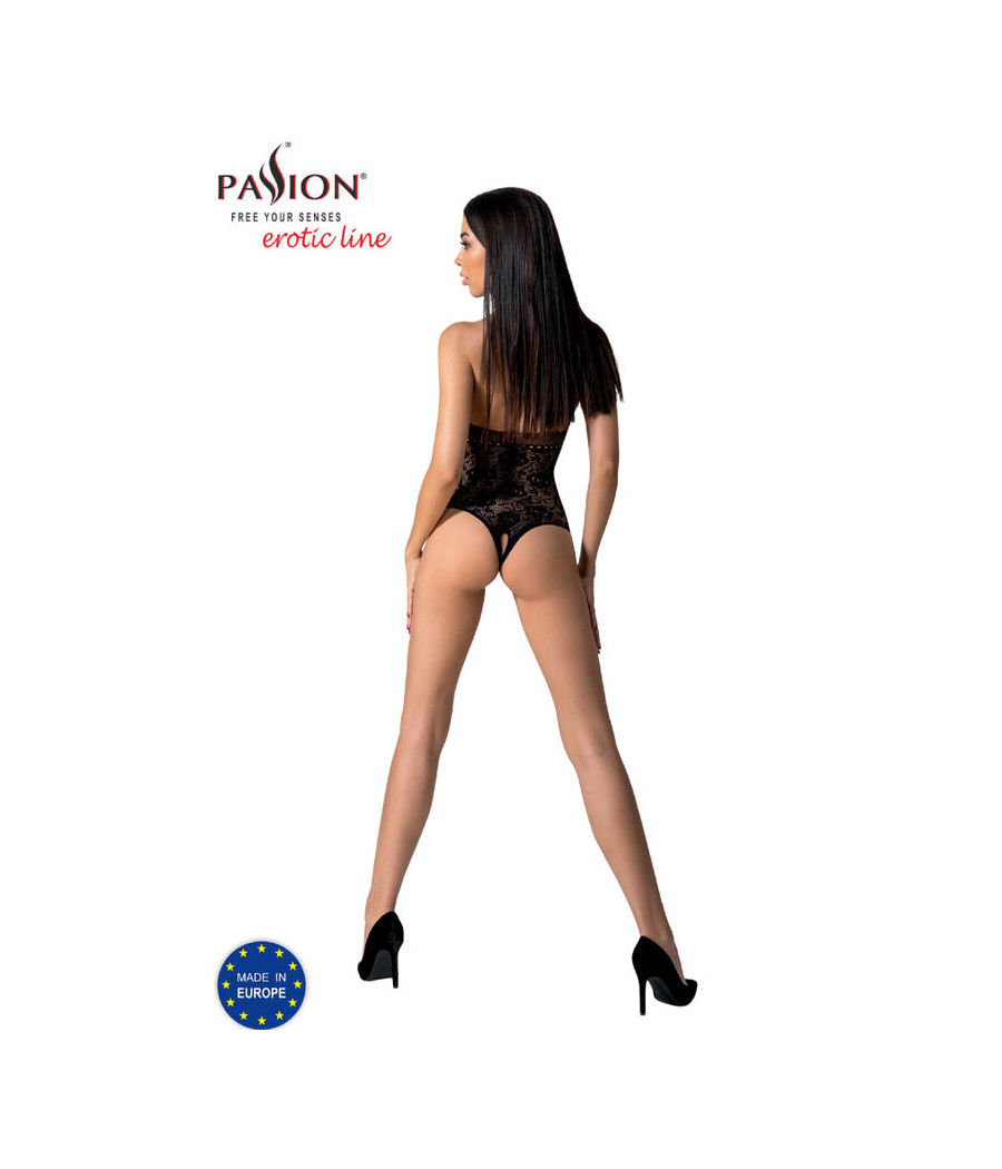 PASSION - BS094 SCHWARZER BODYSTOCKING, EINE GRÖSSE