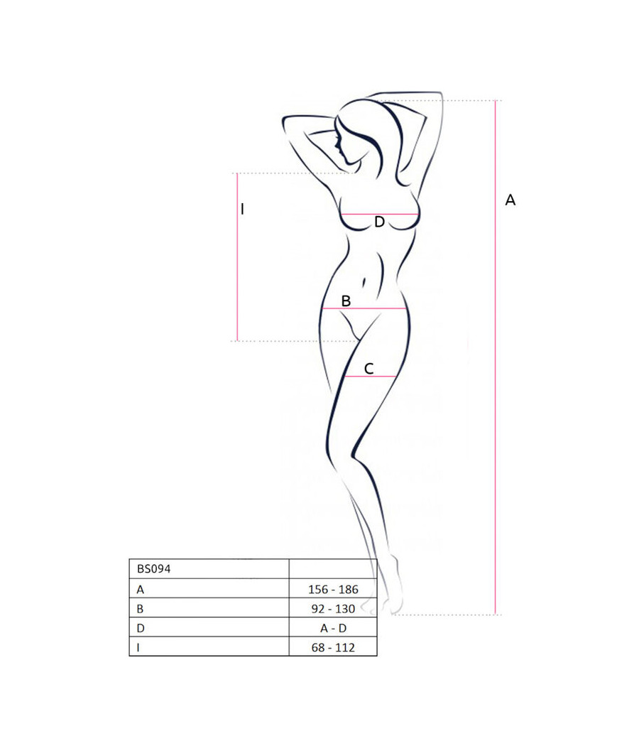 PASSION - BS094 WEISSER BODYSTOCKING, EINE GRÖSSE
