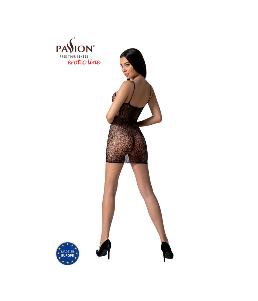 PASSION - BS096 SCHWARZER BODYSTOCKING, EINE GRÖSSE