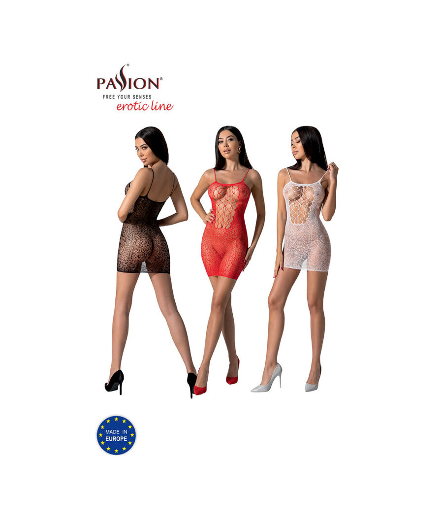 PASSION - BS096 SCHWARZER BODYSTOCKING, EINE GRÖSSE