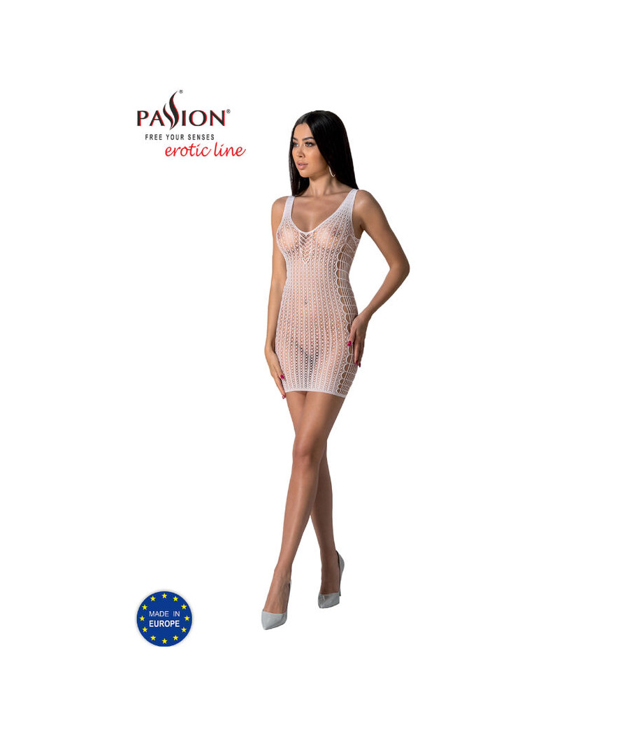 PASSION - BS097 BODYSTOCKING BLANC TAILLE UNIQUE