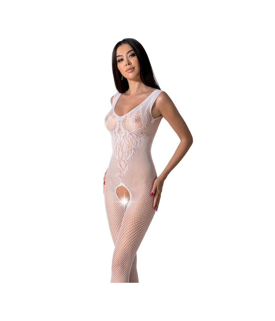 PASSION - BS098 BODYSTOCKING BLANCO TALLA ÚNICA