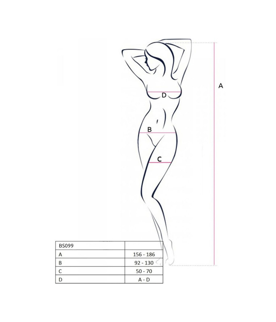 PASSION - BS099 BODYSTOCKING NOIR TAILLE UNIQUE