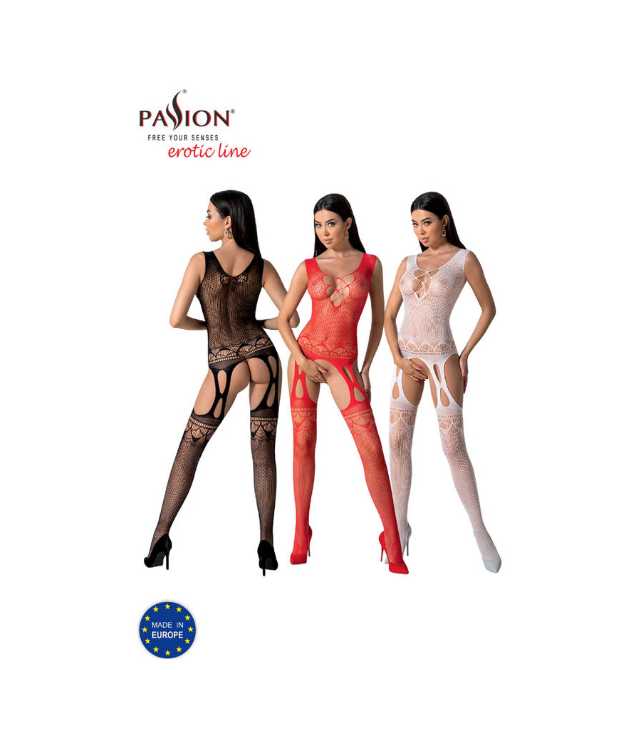 PASSION - BS099 BODYSTOCKING ROUGE TAILLE UNIQUE