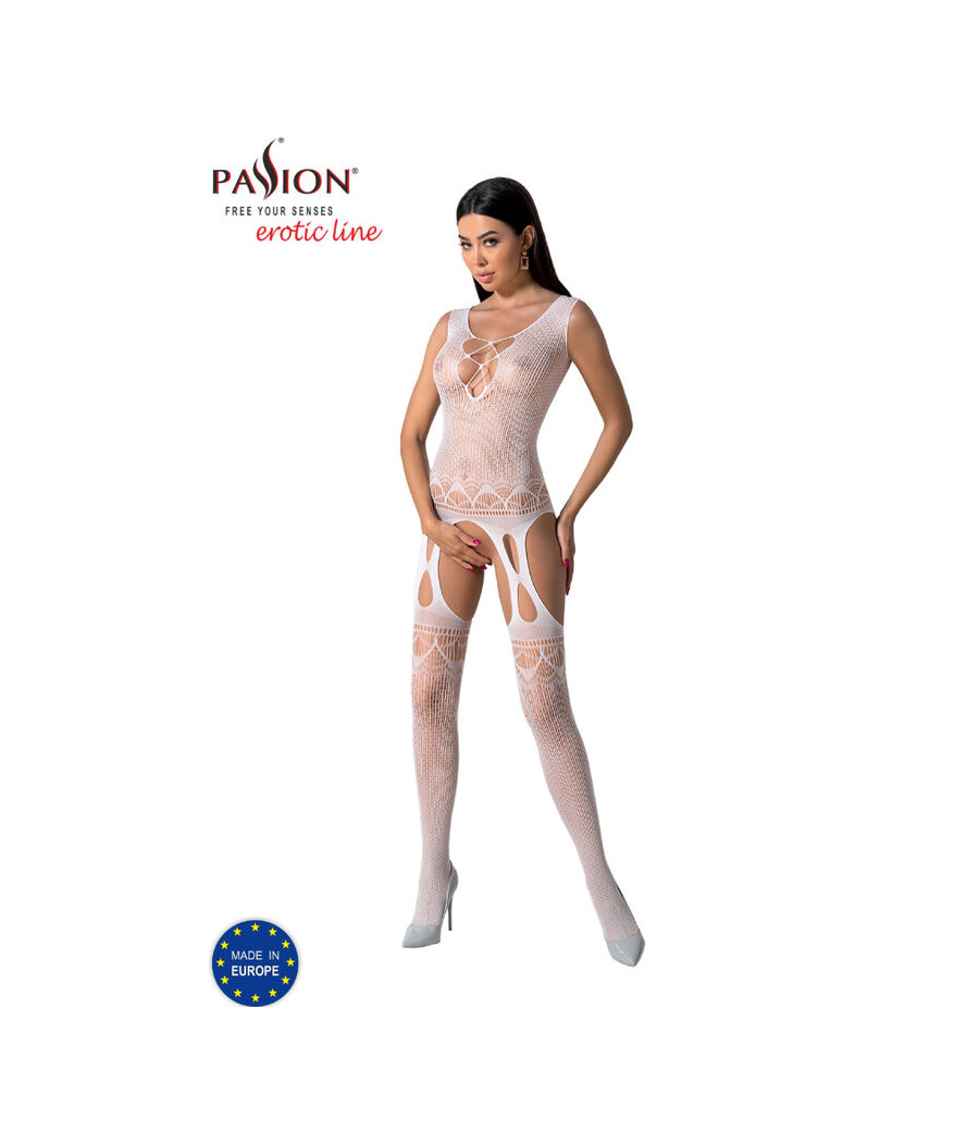 PASSION - BS099 BODYSTOCKING BIANCO TAGLIA UNICA