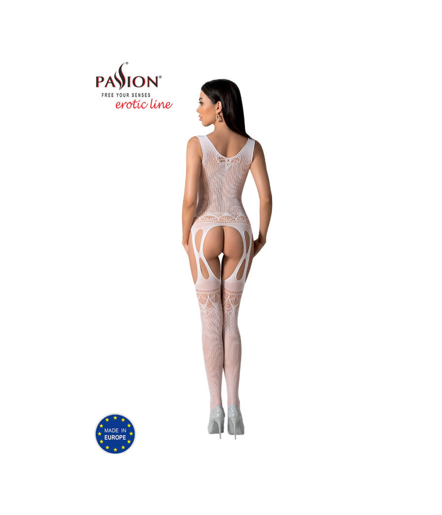 PASSION - BS099 WEISSER BODYSTOCKING, EINE GRÖSSE