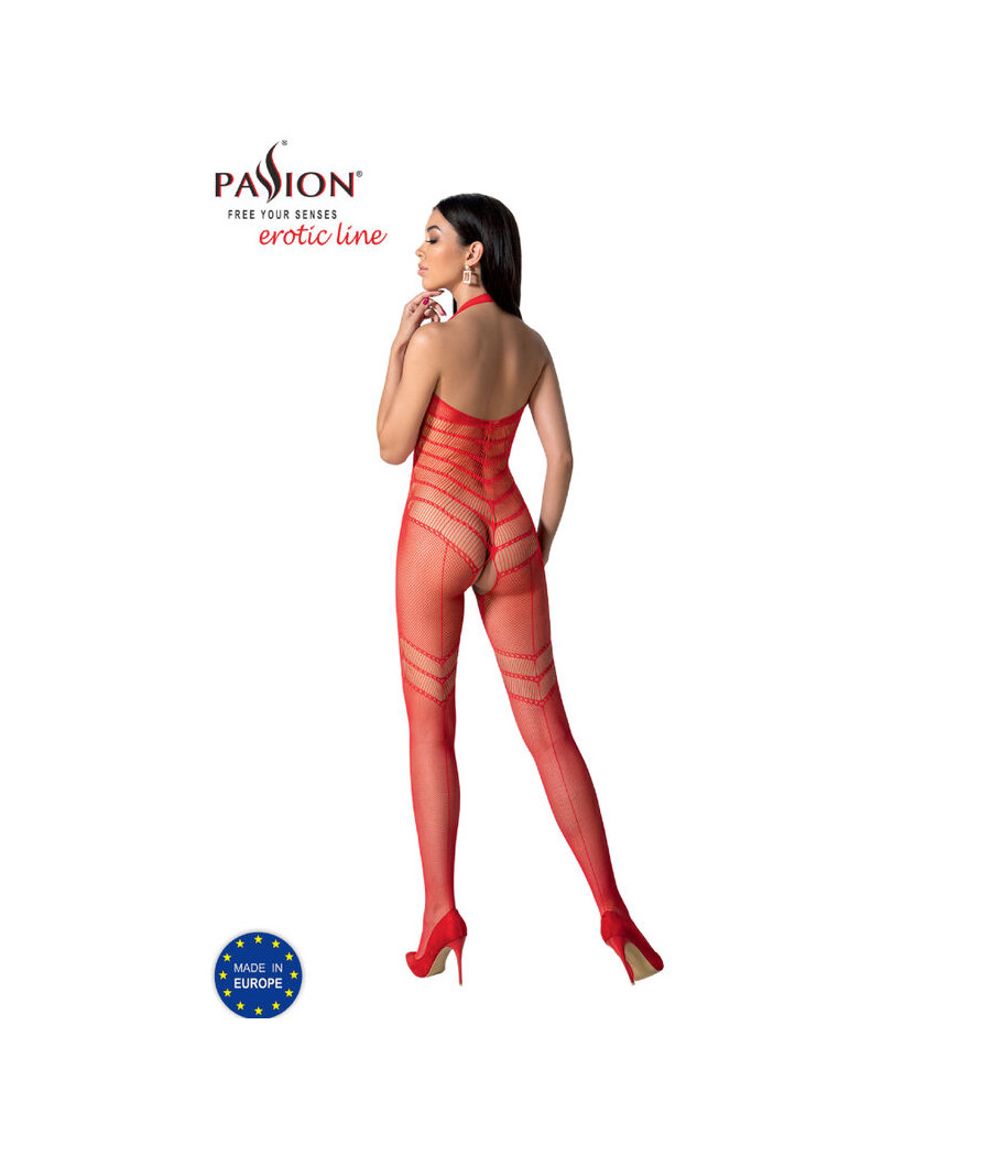 PASSION - BODYSTOCKING BS100 ROSSO TAGLIA UNICA