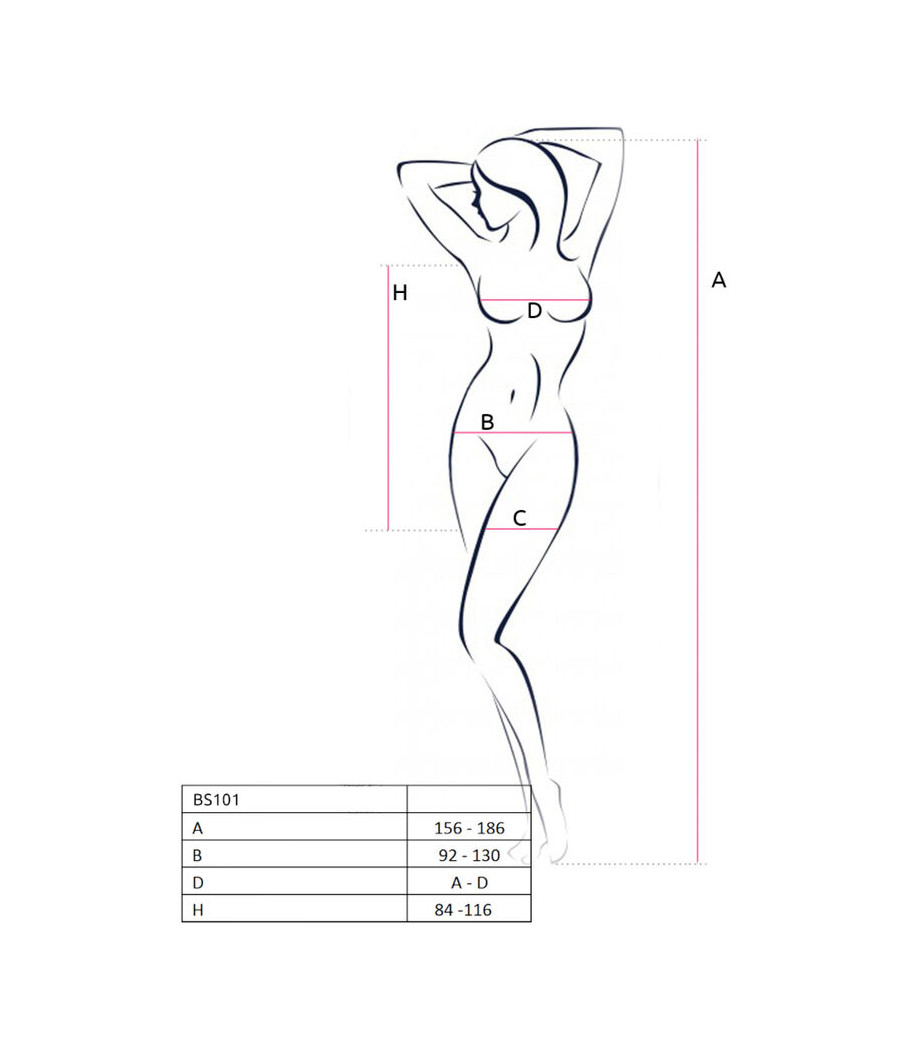 PASSION - BS101 BODYSTOCKING SCHWARZ EINE GRÖSSE