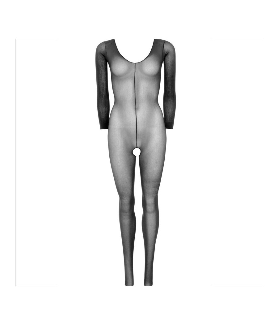 LEG AVENUE - BODYSTOCKING MANICA LUNGA NERO