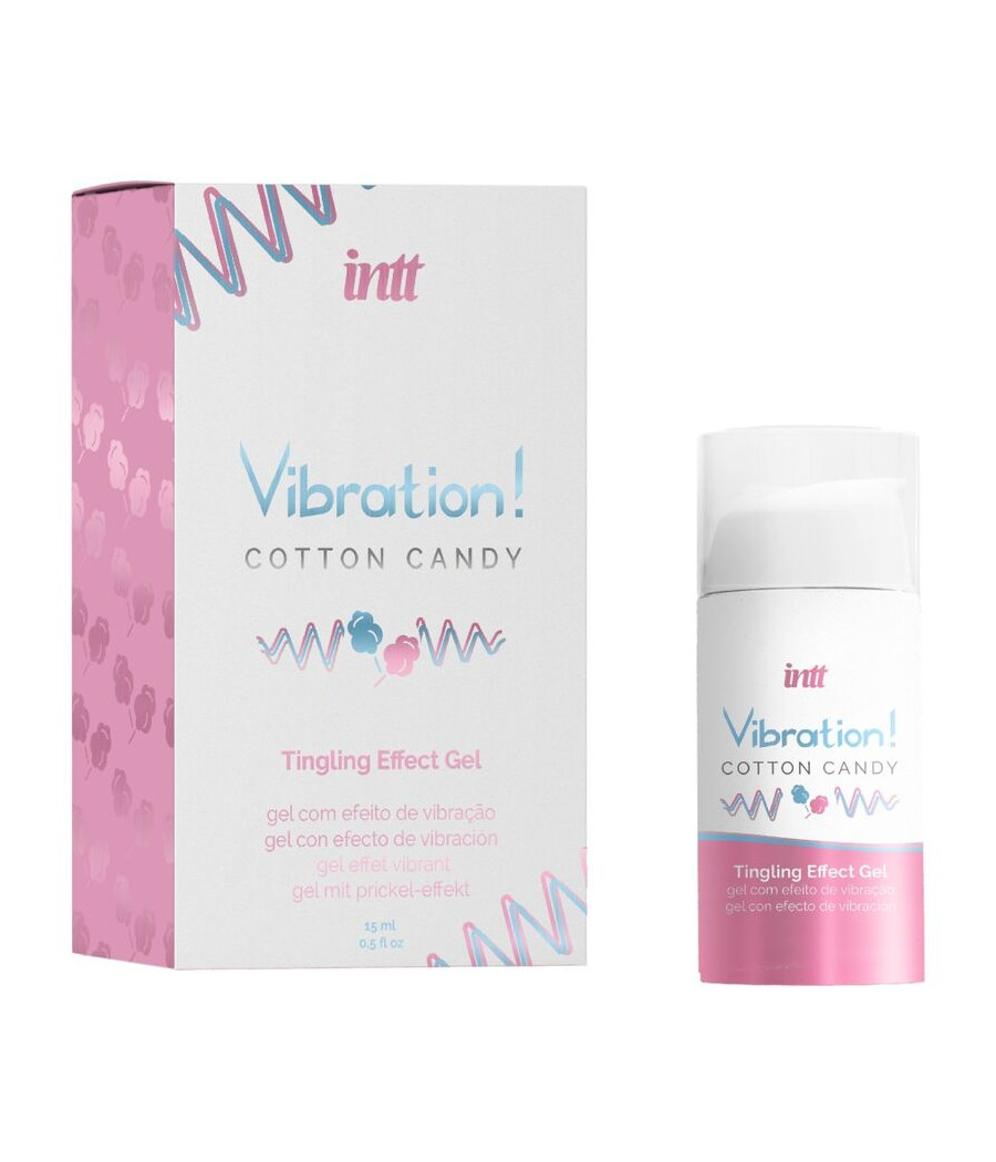 INTT - GEL LIQUIDO VIBRATORE POTENTE STIMOLANTE INTIMO PER ZUCCHERO DI COTONE 15 ML