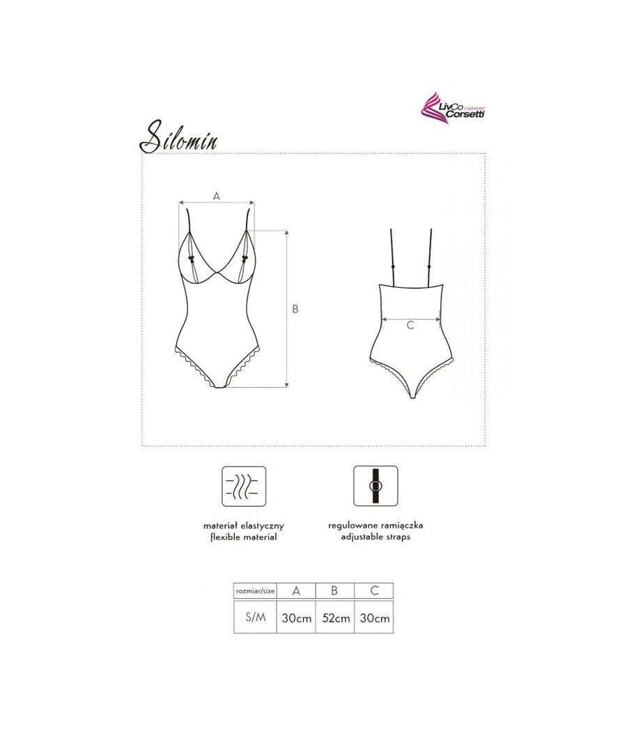 LIVCO CORSETTI FASHION - SILOMIN LC 1401 BODY + BATA NEGRO TALLA ÚNICA