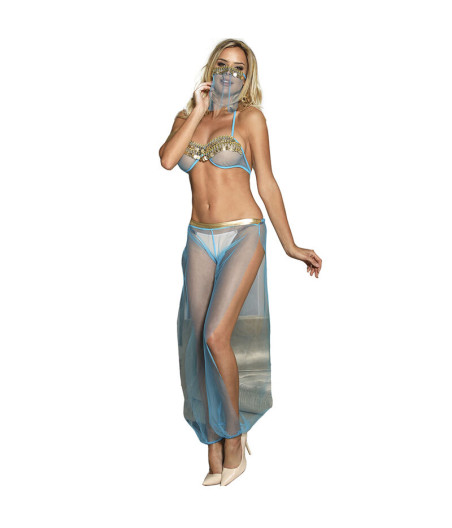 SUBBLIME - INDIA STYLE BLUE LINGERIE SET L/XL