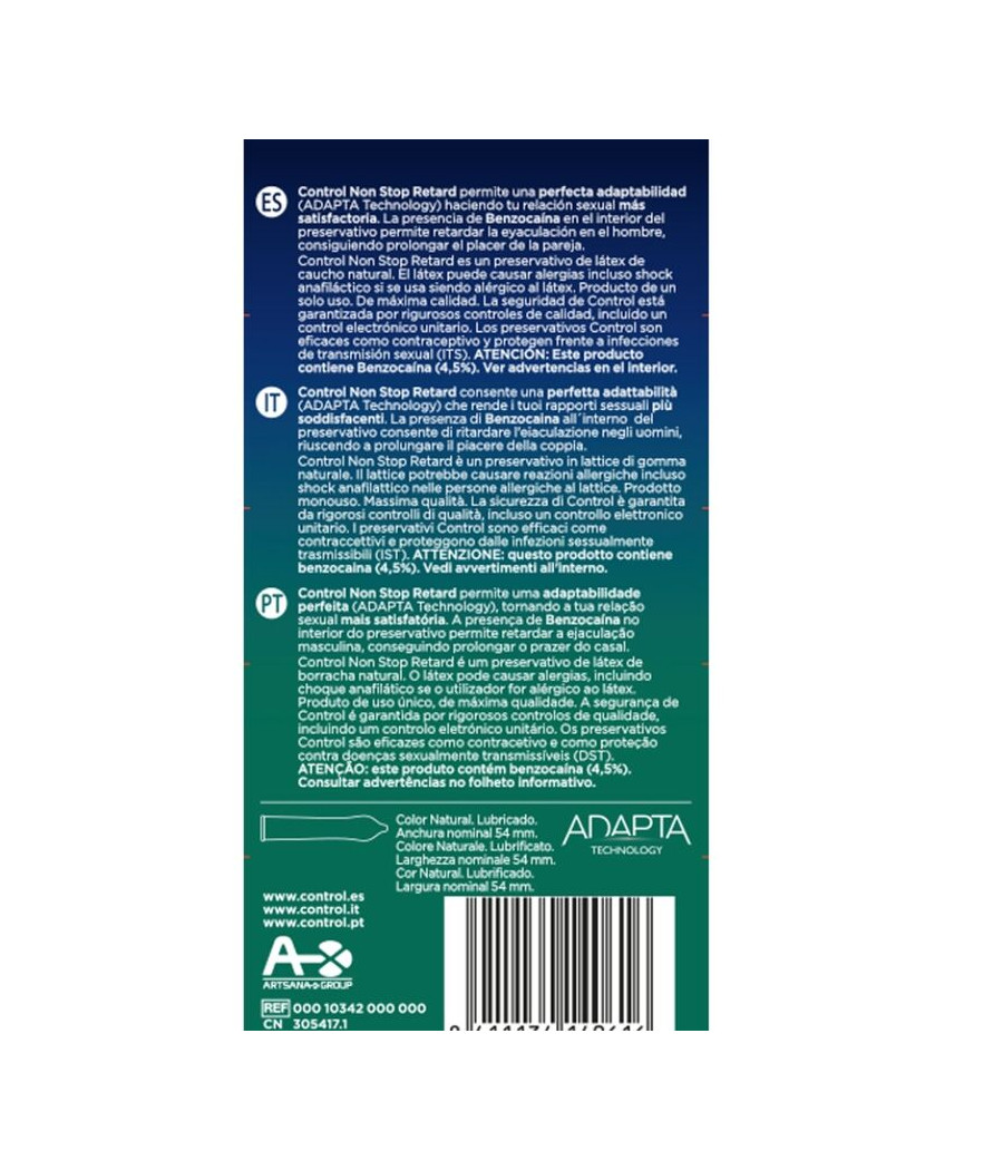 CONTROL - NON STOP RETARD CONDOMS 12 UNITS