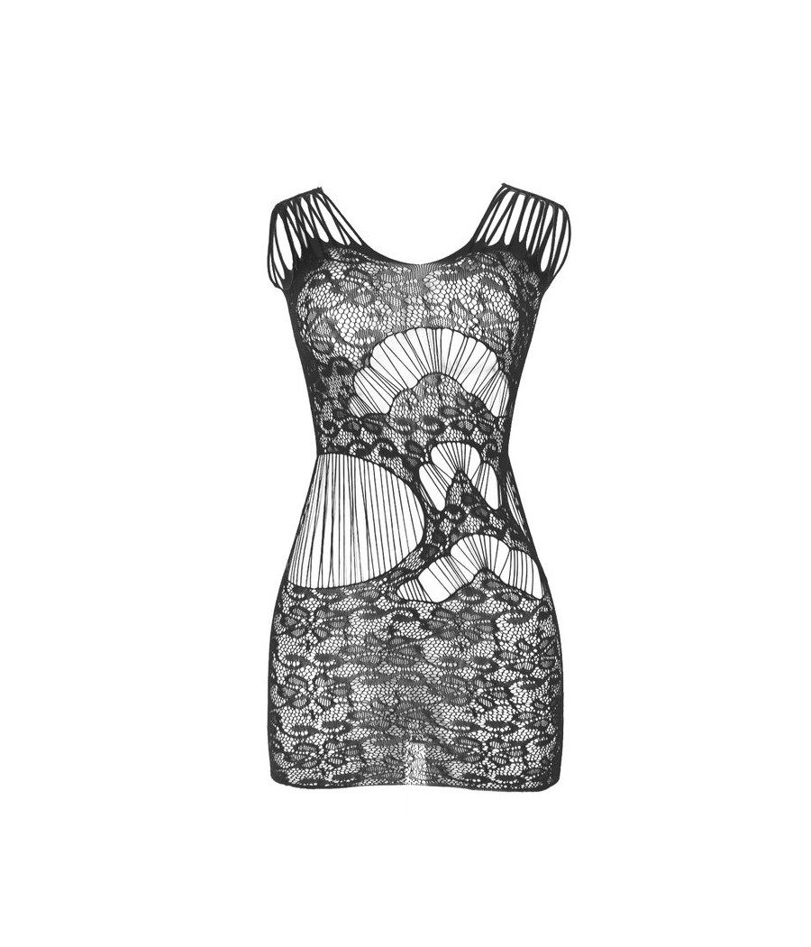 SUBBLIME - 951771 VESTIDO LONGO COM COSTAS ABERTAS COM REDE DE ARRASTO PRETO TAMANHO ÚNICO