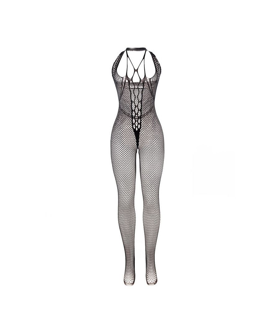 SUBBLIME - 951788 BODYSTOCKING LONG EN RESILLE AVEC BRETELLES SUR LA POITRINE ET LE DOS NOIR TAILLE UNIQUE
