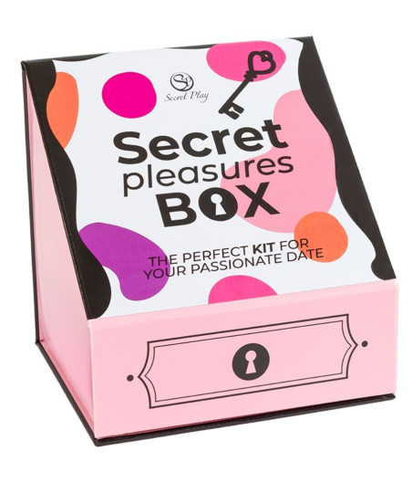 SECRET PLAY - PLEASURES BOX PER COPPIE: DADI + PROIETTILE VIBRANTE + PENNA CON PIUMA