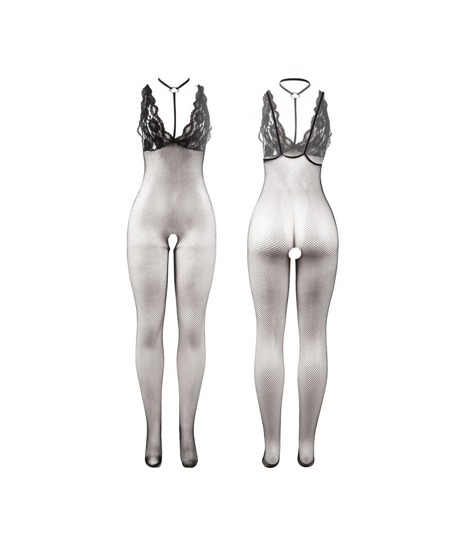 SUBBLIME - 951993 BODYSTOCKING SEM COSTAS DE REDE TRANSPARENTE PRETO TAMANHO ÚNICO