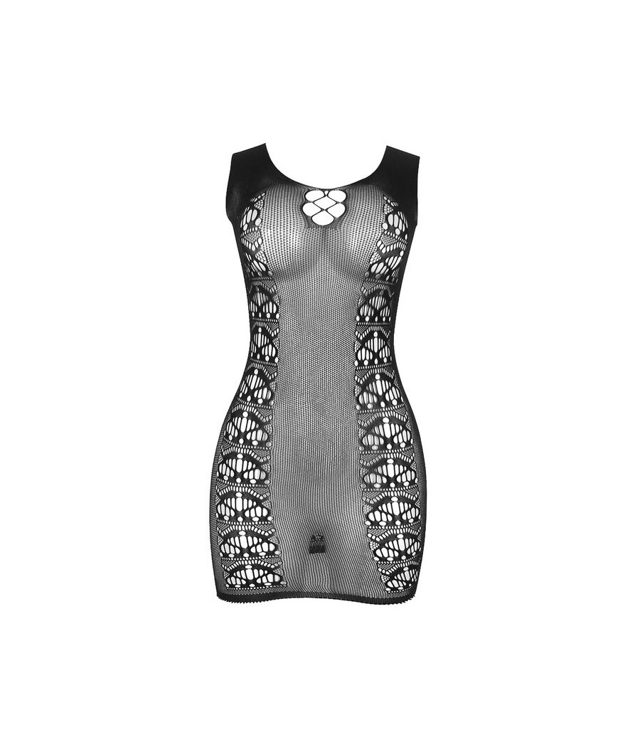 SUBBLIME - 952167 KURZER ELASTISCHER NETZ-KLEID SCHWARZ EINE GRÖSSE