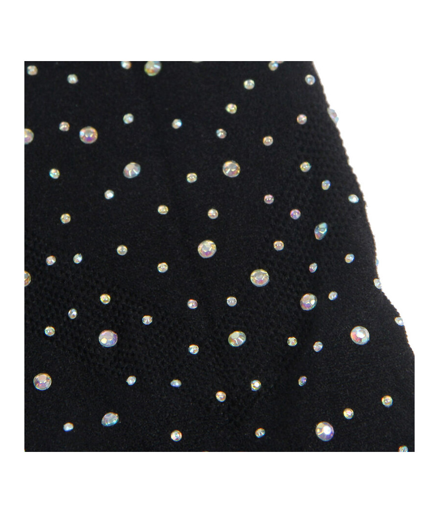 SUBBLIME - 952198 FISHNET DRESS WITH BRILLIANT DIAMONDS BLACK ONE SIZE