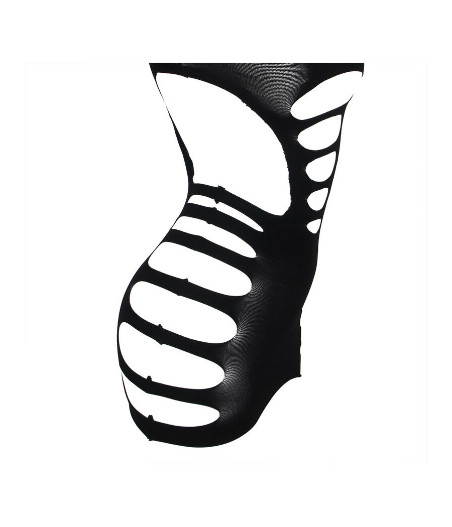 SUBBLIME - 952266 LANGRMELIGER ELASTISCHER NETZ-KLEID SCHWARZ EINE GRÖSSE