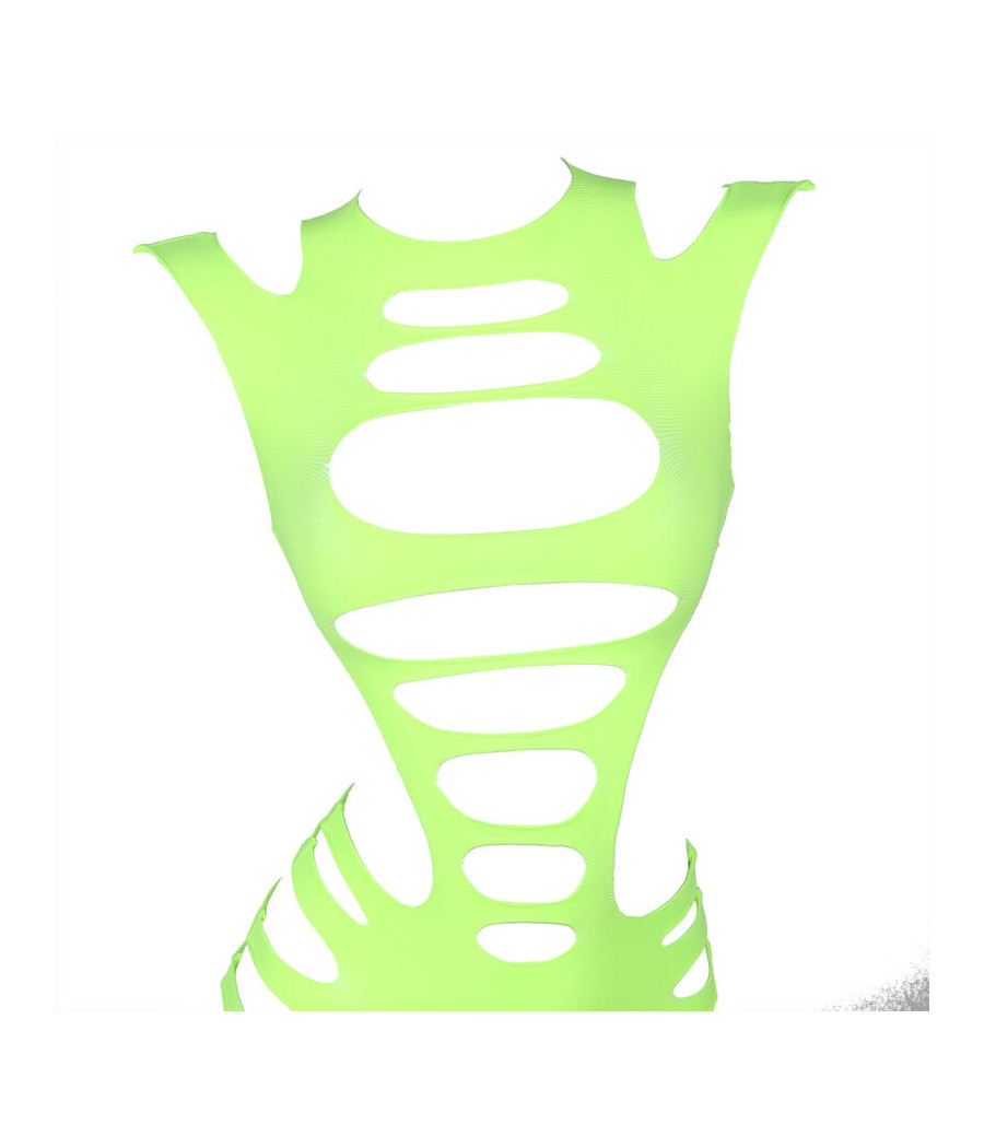 SUBBLIME - 952280 GRÜN LANGRMELIGER ELASTISCHER NETZ-KLEID EINE GRÖSSE