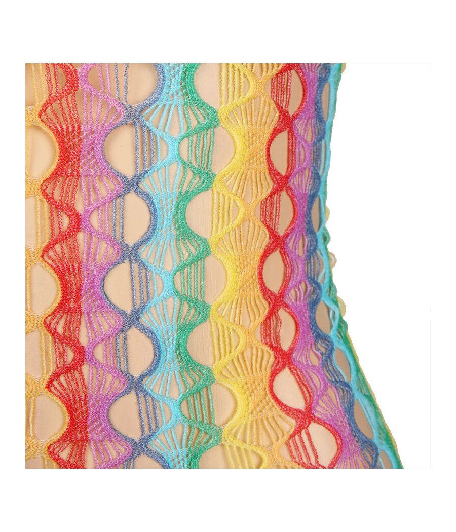 SUBBLIME - 952365 VESTIDO DE REJILLA HOMBROS DESCUBIERTOS ARCOIRIS TALLA ÚNICA