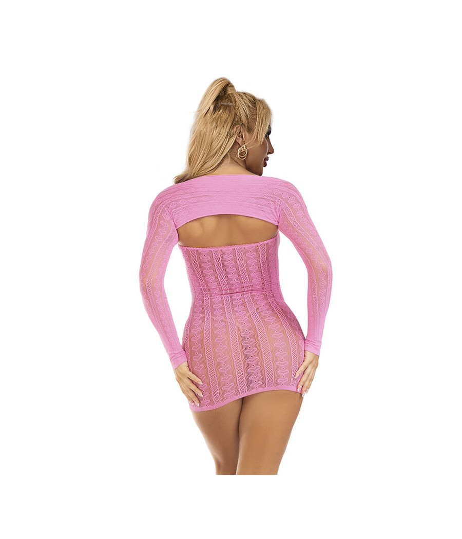 SUBBLIME - 952471 VESTIDO ROSA EM REDE TAMANHO ÚNICO