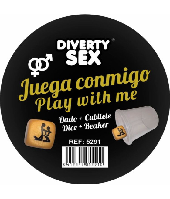 DIABLO PICANTE - DADO DURO DOURADO COM POSIÇÕES E CUBO