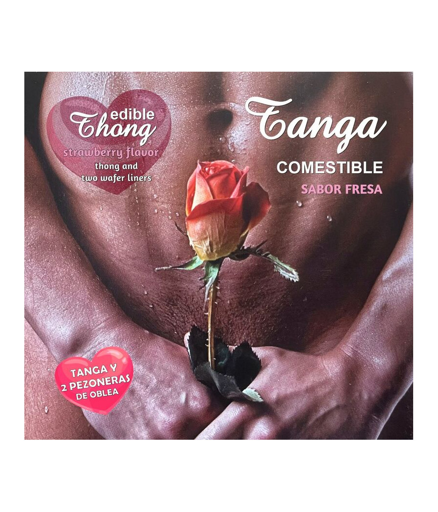 HOTFLOWERS - TANGA+ 2 PEZONES OBLEA FRESA HOMBRE /es/pt/en/fr/it/