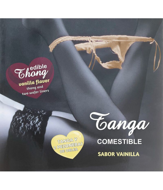 HOTFLOWERS - WAFER THONG E 2 NIPPLE PADS MENINA SABOR BAUNILHA /es/pt/en/fr/it/