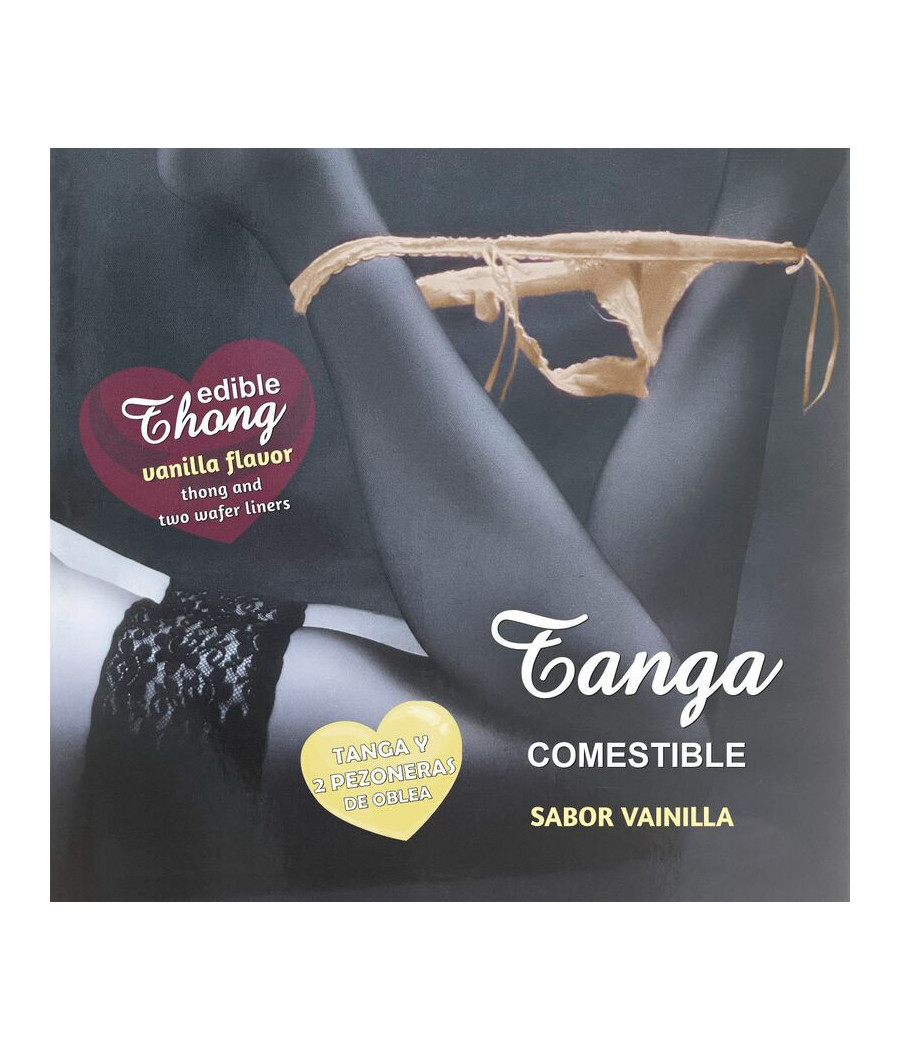 HOTFLOWERS - WAFER THONG E 2 NIPPLE PADS MENINA SABOR BAUNILHA /es/pt/en/fr/it/
