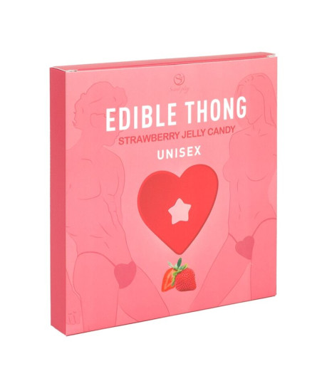 SECRET PLAY - TANGA DE GOMA DE MORANGO