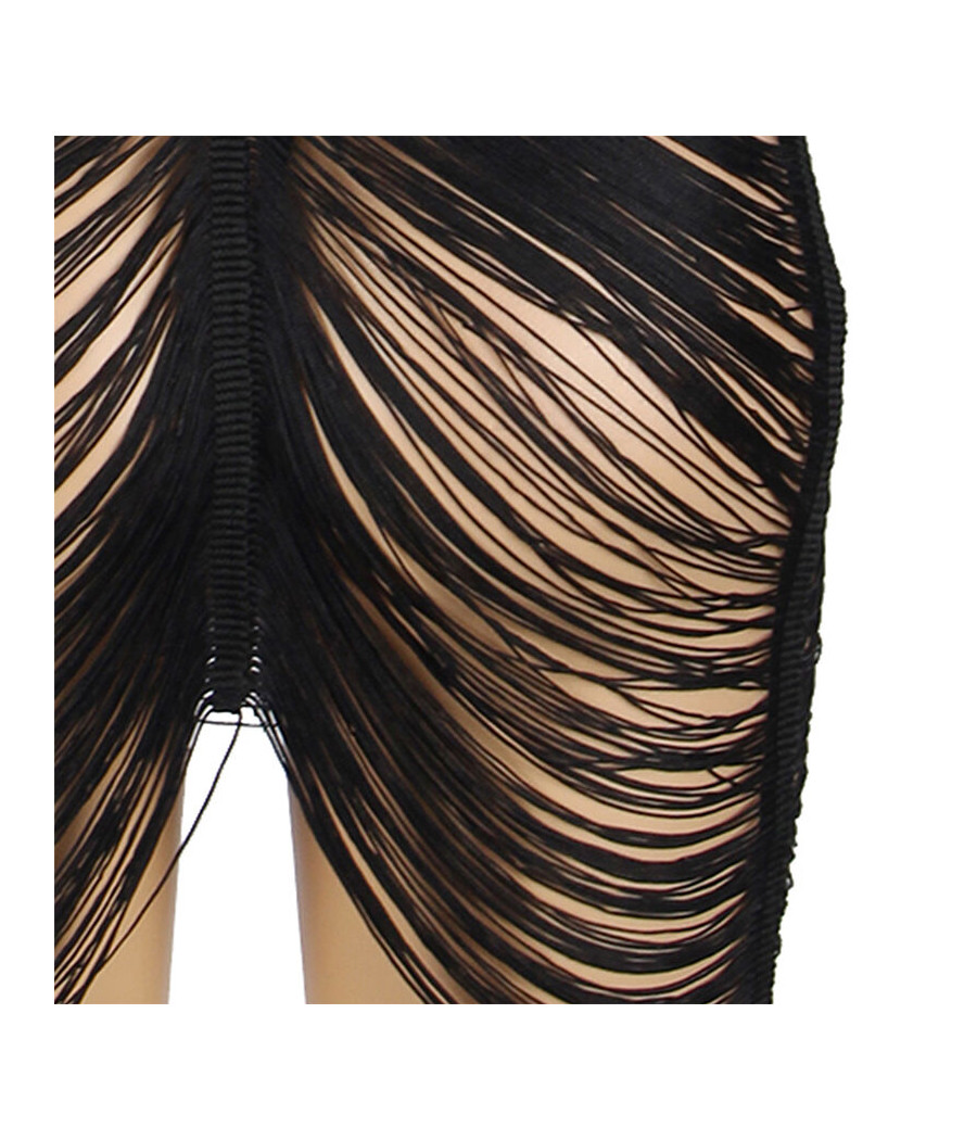 SUBBLIME - 954239 TRÄGERKLEID + STRING SCHWARZ L/XL