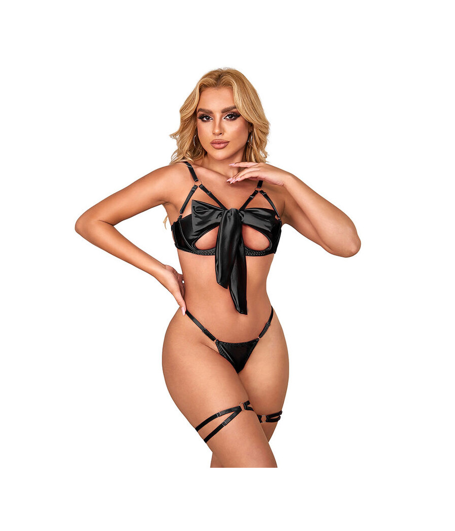 SUBBLIME - 955199 CONJUNTO DE SUTIÃ COM LAÇO PRETO AJUSTÁVEL S/M