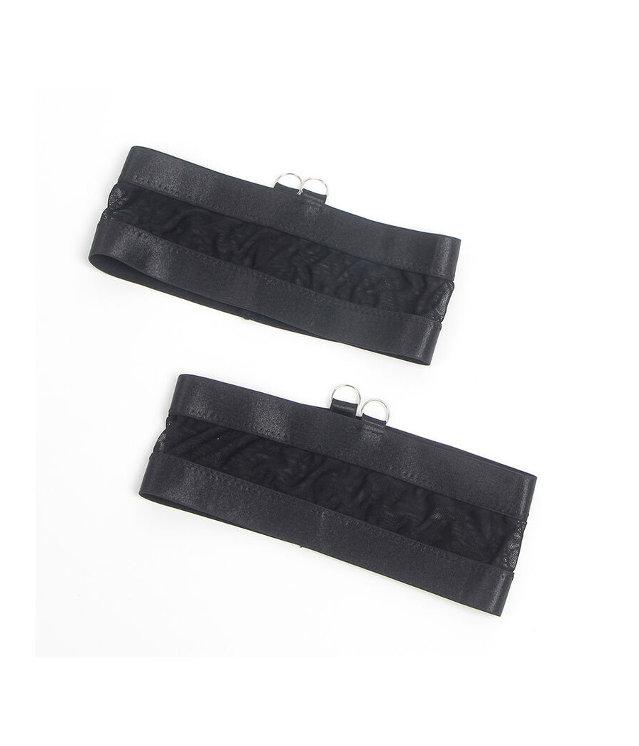 SUBBLIME - 955236 SUTIÃ BONDAGE PRETO COM CONJUNTO DE LIGA S/M