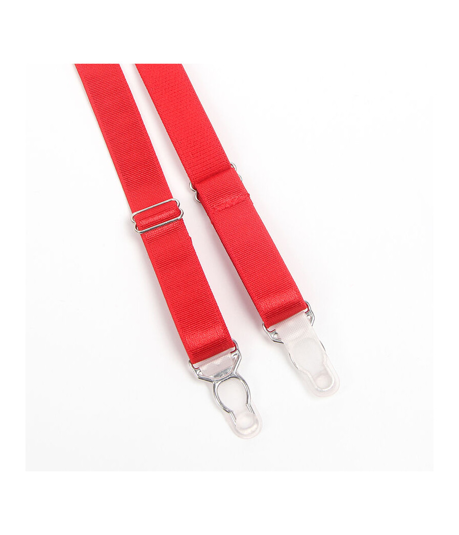 SUBBLIME - 955250 SUTIÃ BONDAGE VERMELHO COM CONJUNTO DE LIGA S/M