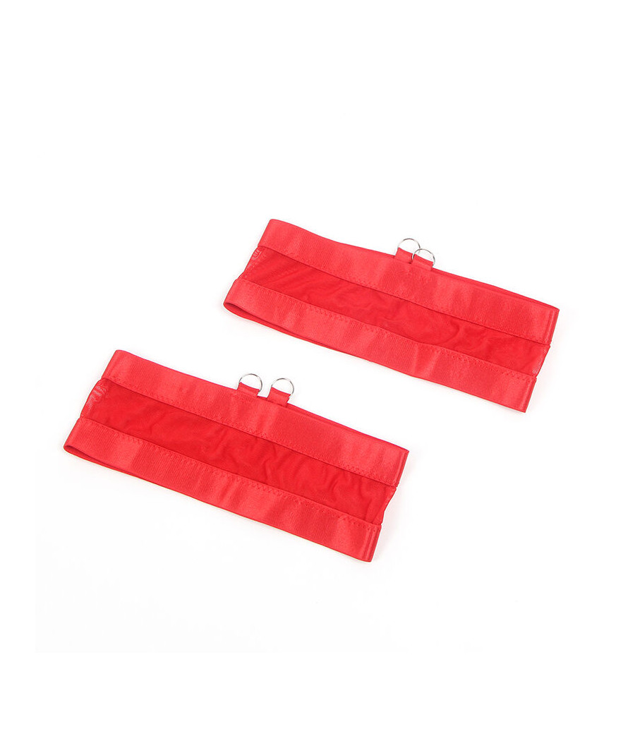 SUBBLIME - 955267 SET SUJETADOR CON LIGUERO BONDAGE ROJO L/XL