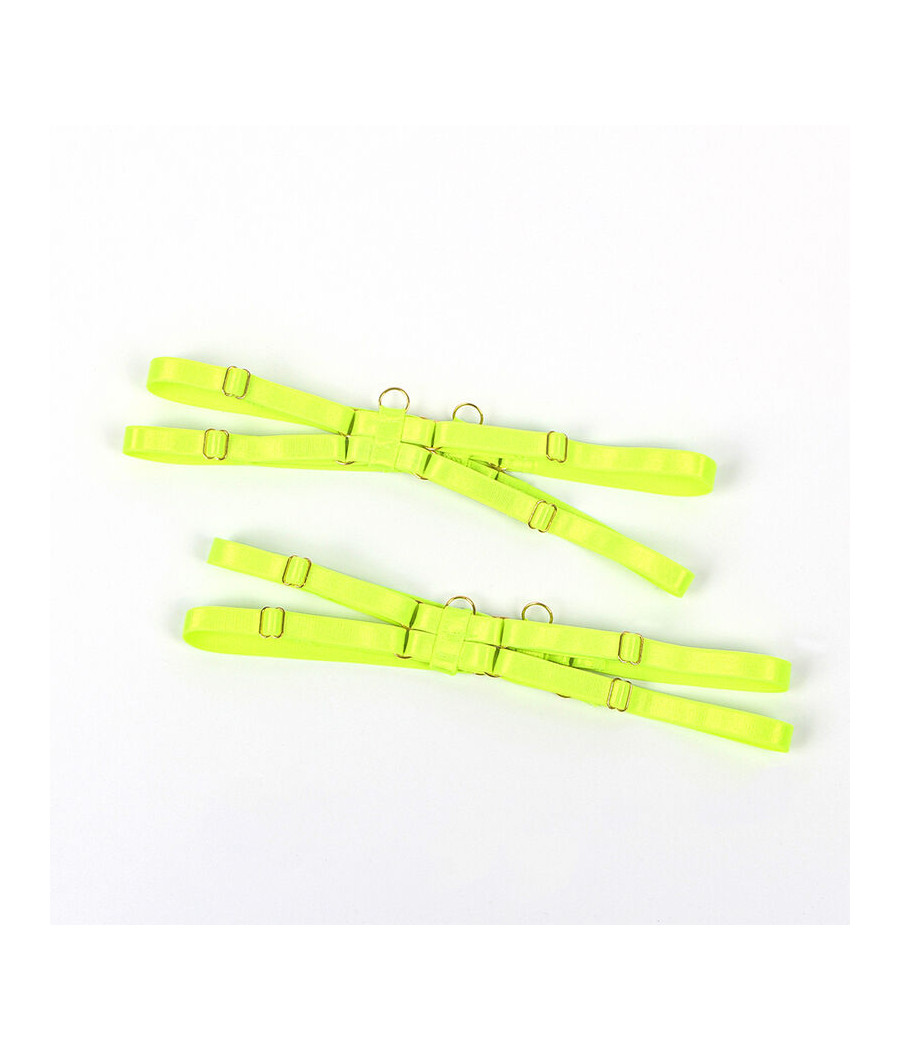 SUBBLIME - 955281 ENSEMBLE SOUTIEN-GORGE AVEC COLLIER ET DÉTAILS DE JAMBES VERT FLUORESCENT L/XL