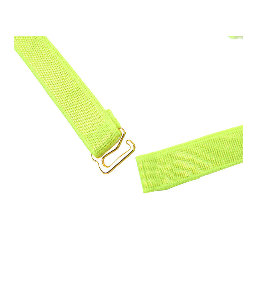 SUBBLIME - 955281 BH-SET MIT HALSKETTE UND BEINDETAILS FLUORESZIERENDES GRÜN L/XL