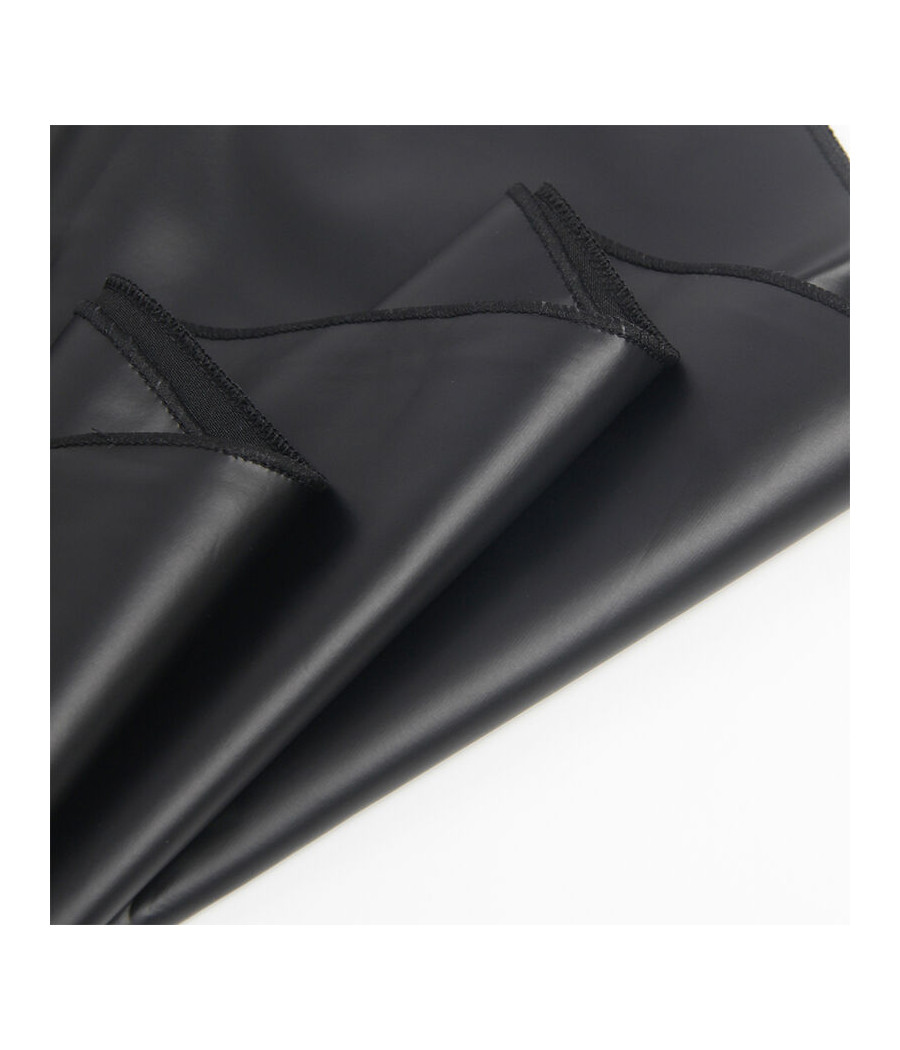 SUBBLIME - 955373 ROBE À BRETELLES EN CUIR NOIR S/M