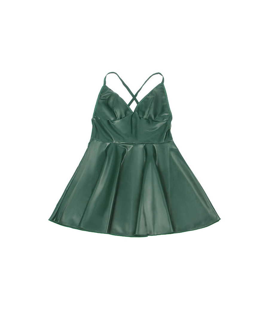 SUBBLIME - 955434 VESTIDO COM ALÇAS DE COURO VERDE S/M