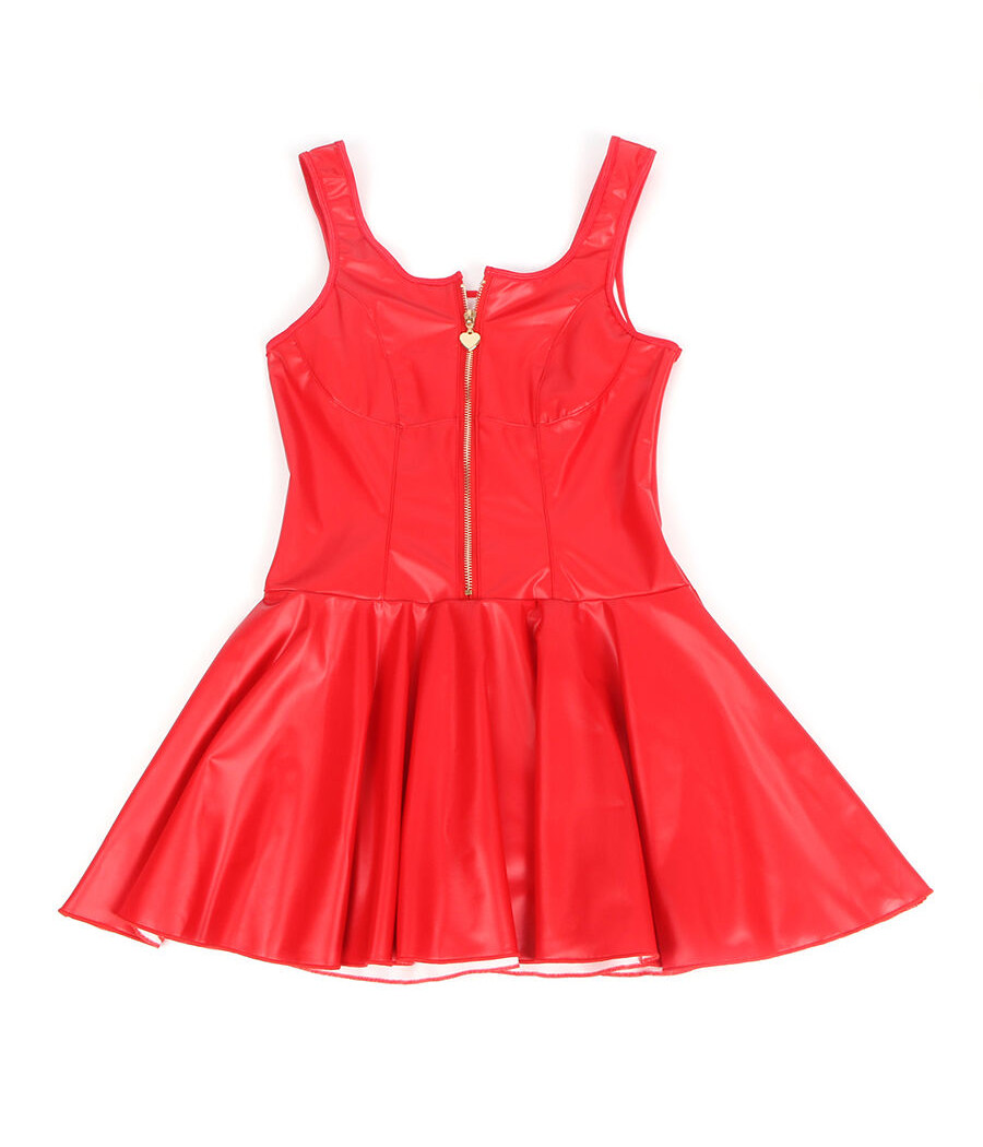SUBBLIME - 957698 VESTIDO DE CUERO CON CREMALLERA DE CORAZÓN ROJO L/XL