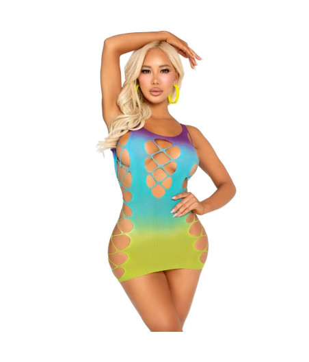 LEG AVENUE - MINI ROBE SANS COUTURE AVEC OUVERTURES OCÉAN